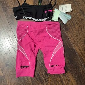 Off-white biker short set